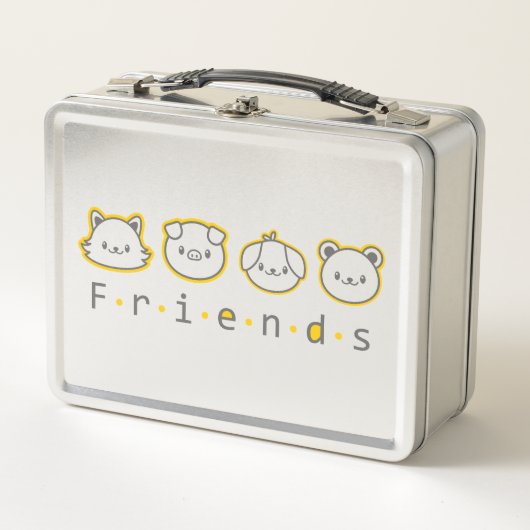 Cute animal friends face  Case-Mate iPhone case Bu メタルランチボックス (正面)