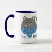 Cute Animal 'Fur Real' Cat Mug マグカップ (左)