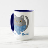 Cute Animal 'Fur Real' Cat Mug マグカップ (正面左)