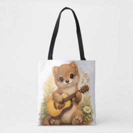 Cute Animal Guitar Tote Bag Kawaii Music トートバッグ