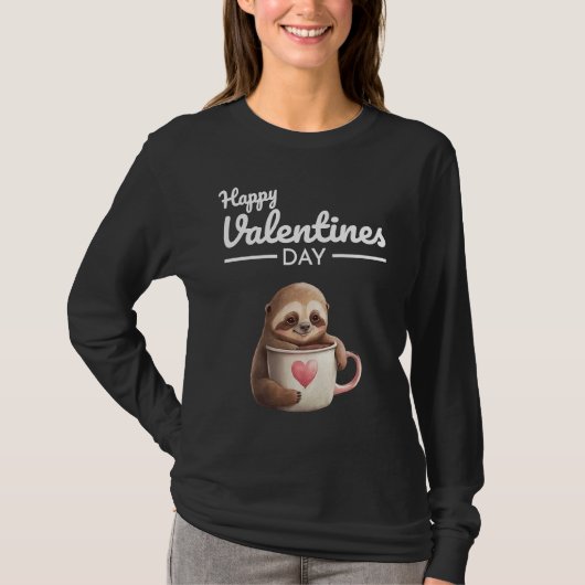 Cute Animal Heart Panda  Happy Valentine Day  11 Tシャツ (正面)