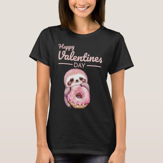 Cute Animal Heart Panda Happy Valentine Day 20 Tシャツ (正面)