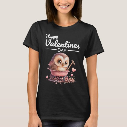 Cute Animal Heart Panda  Happy Valentine Day  23 Tシャツ (正面)