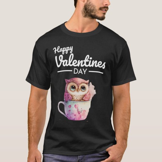 Cute Animal Heart Panda  Happy Valentine Day  28 Tシャツ (正面)