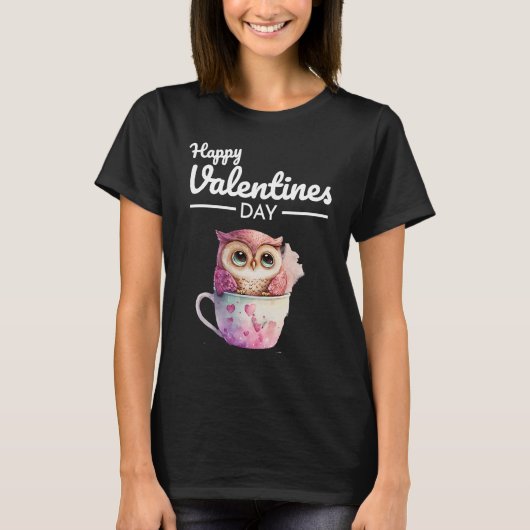 Cute Animal Heart Panda  Happy Valentine Day  28 Tシャツ (正面)