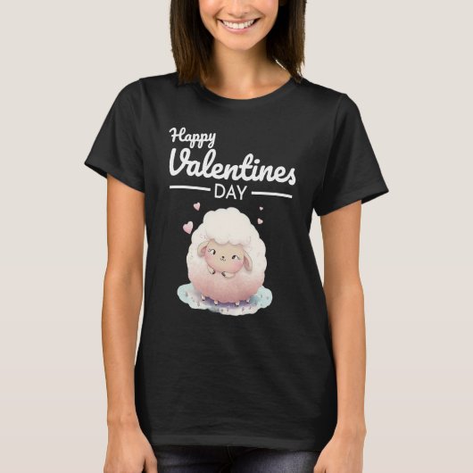 Cute Animal Heart Panda  Happy Valentine Day  34 Tシャツ (正面)