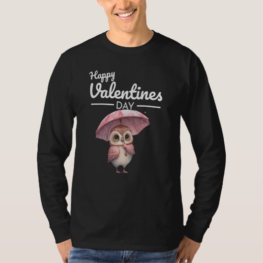 Cute Animal Heart Panda Happy Valentine Day  47 Tシャツ (正面)