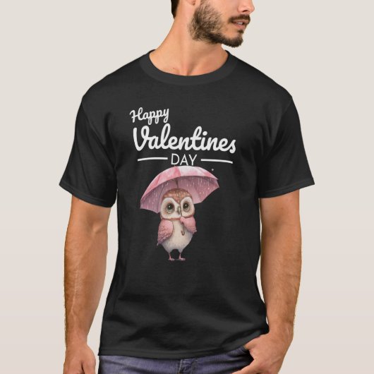 Cute Animal Heart Panda Happy Valentine Day  47 Tシャツ (正面)