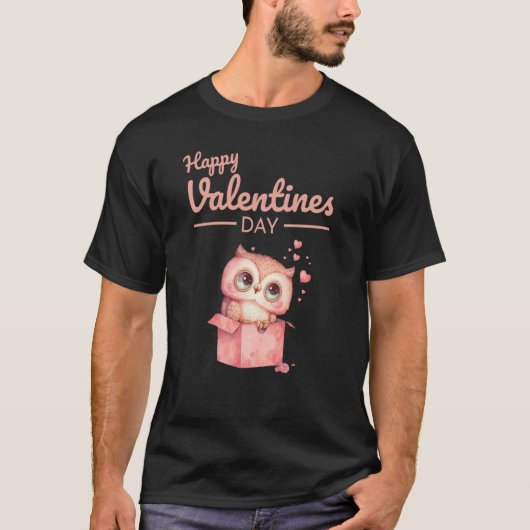 Cute Animal Heart Panda Happy Valentine Day  58 Tシャツ (正面)