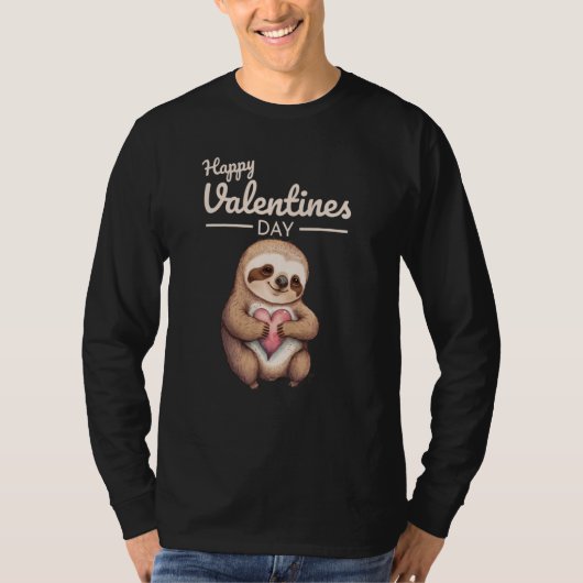 Cute Animal Heart Panda Happy Valentine Day  6 Tシャツ (正面)