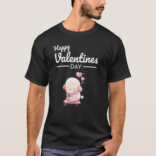 Cute Animal Heart Panda Happy Valentine Day  83 Tシャツ (正面)