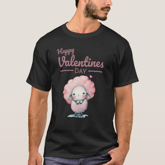 Cute Animal Heart Panda Happy Valentine Day  85 Tシャツ (正面)