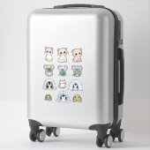 Cute Animal & Igloo Sticker Kit – Cartoon Creature シール (スーツケース)