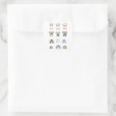 Cute Animal & Igloo Sticker Kit – Cartoon Creature スクエアシール (バッグ)