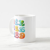 Cute Animal Numbers Maths Mug for Kids コーヒーマグカップ (正面左)