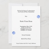 Cute Animal on A Bike With Blue Balloons  招待状 (裏面)