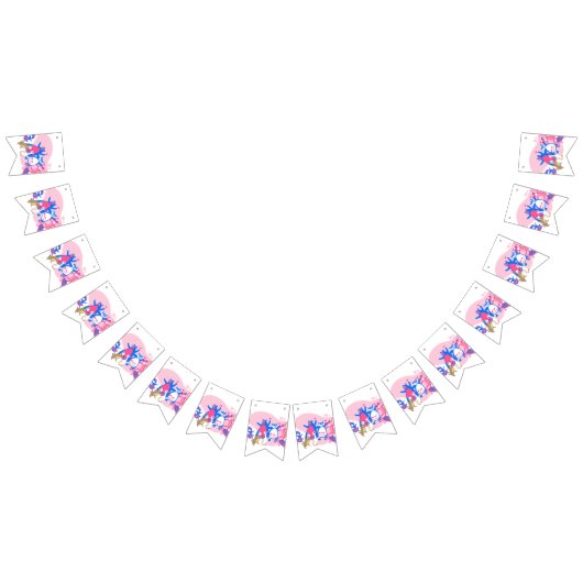 cute animal party selfie funny バンティングフラッグ (全)