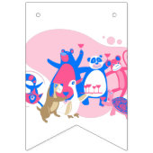 cute animal party selfie funny バンティングフラッグ (第1の旗)