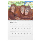 Cute Animal Photography Orangutan Calendar カレンダー (2月 2026)