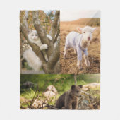 cute animal photos blanket フリースブランケット (正面)