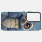 Cute Animal Samsung Case – Blue Loris Illustration Galaxyケース (左側面)