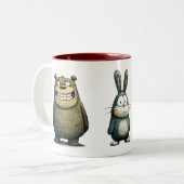 Cute Animal Trio Coffee Cup ツートーンマグカップ (正面左)
