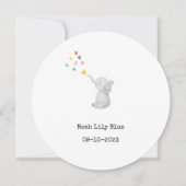 Cute Animal Watercolor Elephant Hearts Card 招待状 (正面)