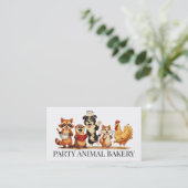 Cute animals baking baker bakery pastry chef 名刺 (スタンド正面)