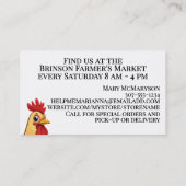 Cute animals baking baker bakery pastry chef 名刺 (裏面)