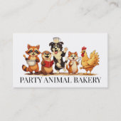 Cute animals baking baker bakery pastry chef 名刺 (正面)