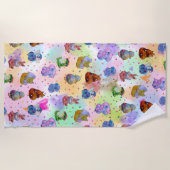 Cute Animals called The Lucky Charms ビーチタオル (正面)