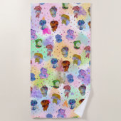 Cute Animals called The Lucky Charms ビーチタオル (正面)