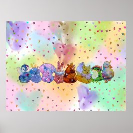 Cute Animals called The Lucky Charms ポスター