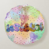 Cute Animals called The Lucky Charms ラウンドクッション (裏面)