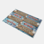 Cute Animals Doormat, Summertime Flamingo  ドアマット (アングル)