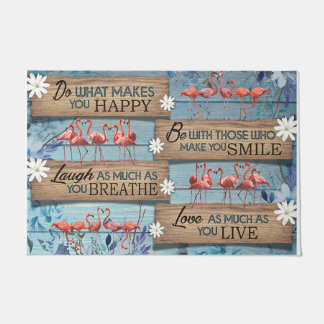 Cute Animals Doormat, Summertime Flamingo  ドアマット
