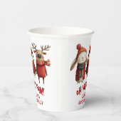 Cute Animals Fun Festive Xmas Kids' Birthday Party 紙コップ (右)