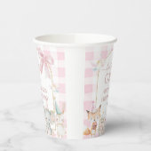 Cute Animals Fun To Be One 1st Birthday Pink 紙コップ (左)