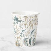 Cute animals illustration on a white background 紙コップ (左)