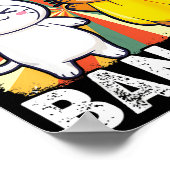 Cute Animals In Chicken And Banana Costumes Kawaii ポスター (角)