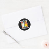 Cute Animals In Chicken And Banana Costumes Kawaii ラウンドシール (封筒)