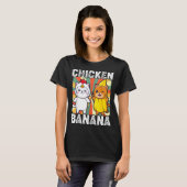 Cute Animals In Chicken And Banana Costumes Kawaii Tシャツ (正面フル)