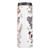 Cute Animals Sticker Adorable Cartoon Characters タンブラー (裏面)