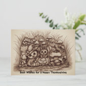 Cute Animals waiting for Thanksgiving 招待状 (スタンド正面)