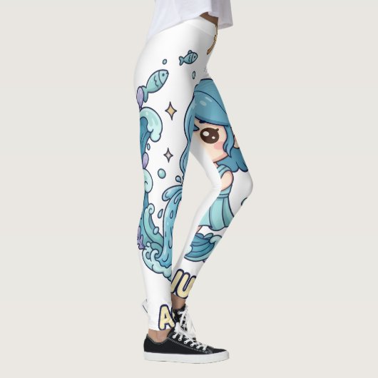 Cute Anime Aquarius Zodiac Sign Leggings  レギンス (右)