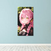 Cute Anime Art. キャンバスプリント (インサイチュ (ウッドフロア))