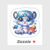 Cute Anime Big Cat Stickers Kawaii Stickers Ocean シール (シート)