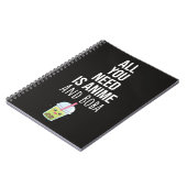 Cute Anime Boba Gifts Bubble Tea Otaku Kawaii ノートブック (左側)