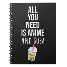 Cute Anime Boba Gifts Bubble Tea Otaku Kawaii ノートブック