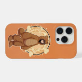 Cute Anime Boy in Bear iPhoneケース (裏面横)